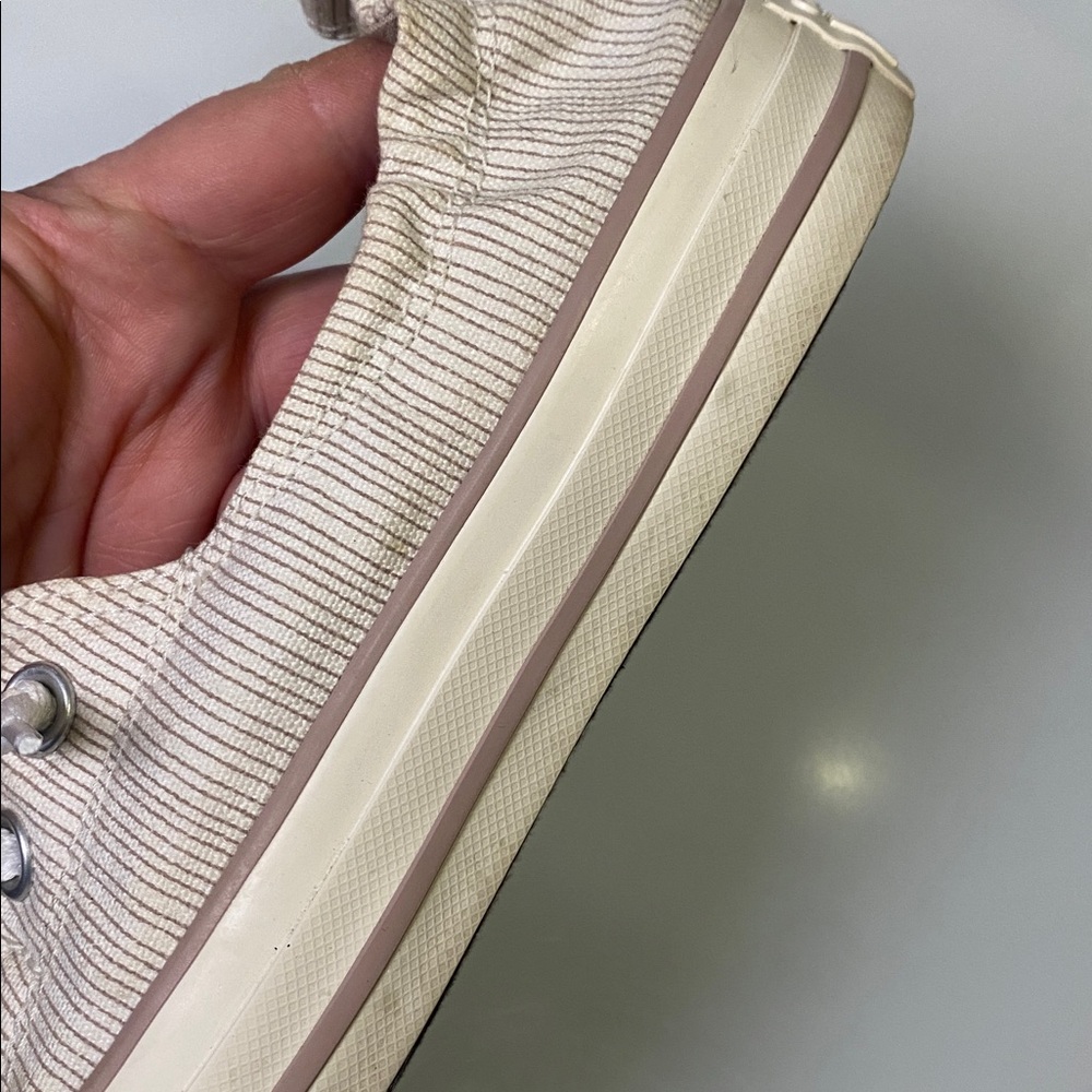 Converse Shoreline Slip-on Sneakers Women's 7 Ivory Tan Chuck Taylor All Star - Picture 11 of 11